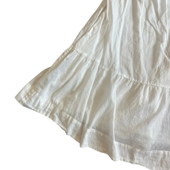 Vince White Shift Dress Fit N Flare Sleeveless Eyelet 100% Cotton Size Large - Picture 3 of 14